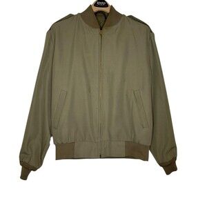 Flying Cross USMC Tanker Jacket 42 Long Pewter Green w/Rank Insignia Wool Blend